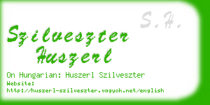 szilveszter huszerl business card